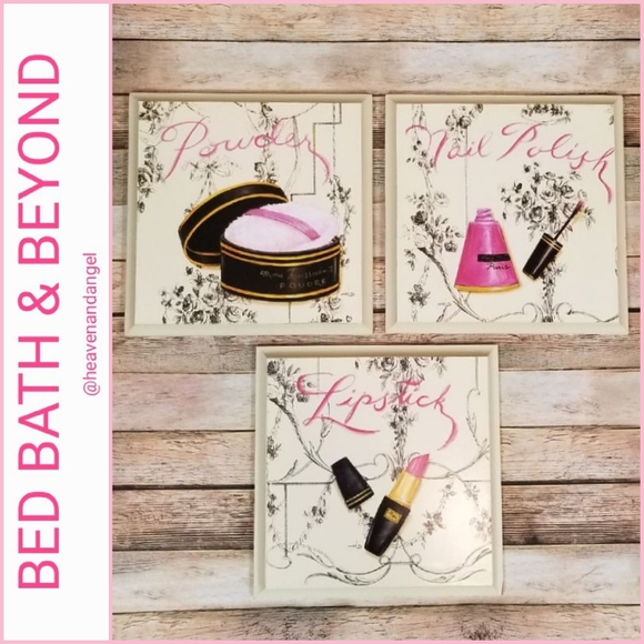 Bed Bath & Beyond Wall Decor Bed Bath Beyond 3 Piece Vintage Wall Art Poshmark